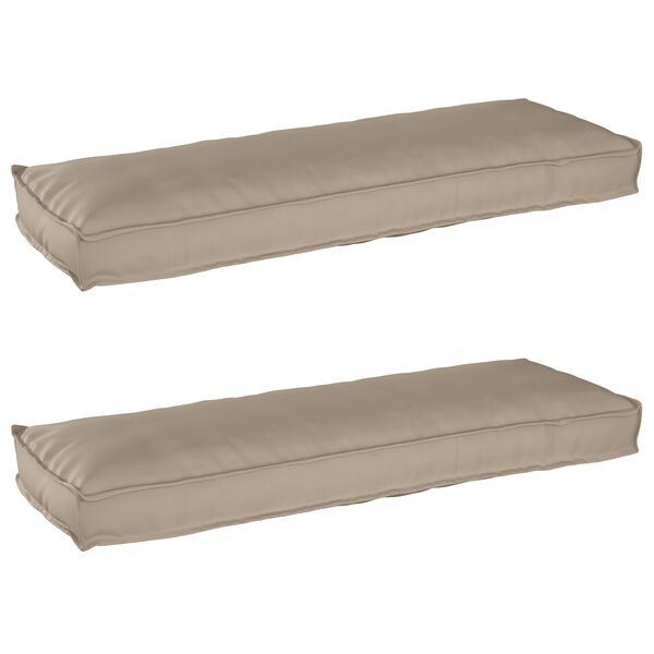 vidaXL Pallet Kussen Set 2 pcs Taupe 120 x 40 x 8 cm Oxford Stof