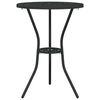 vidaXL Tuin Bistro Set 3 pcs Zwart Aluminium
