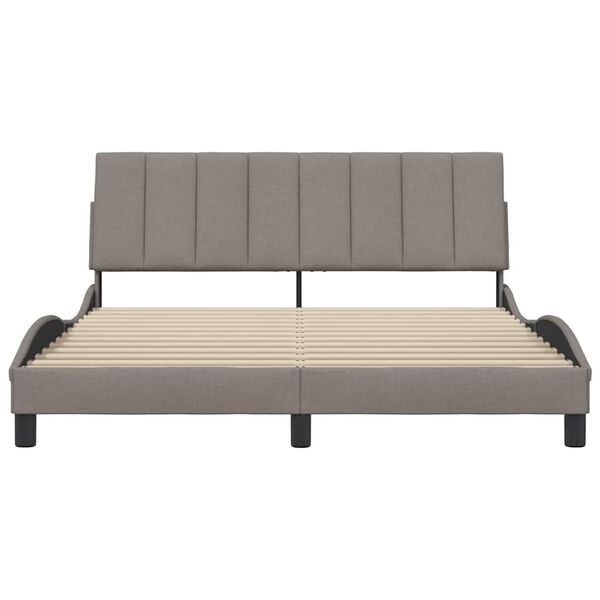 vidaXL Bedframe zonder matras "Hanko" stof taupe 160x200 cm