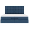 vidaXL Ottoman bed met matrassen 200x200cm stof blauw