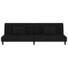 vidaXL Slaapbank 2-zits met 2 kussens fluweel zwart