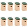 vidaXL Vogelhuisjes 8 st 12x12x22 cm hout