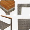 vidaXL Tuin eettafelset 7 pcs Grijs poly rattan