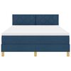 vidaXL Boxspring bed met matras met hoofdeinde Blauw 140 x 190 cm Stof