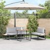 vidaXL Tuin eettafelset 3 pcs Lichtgrijs Staal