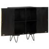 vidaXL Dressoir met messing voorkant 60x30x74 cm massief mangohout