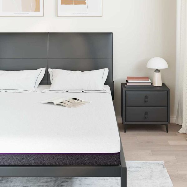 vidaXL Matras Wit en Grijs 140 x 190 cm Jacquard stof