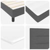 vidaXL Boxspringbed met matras Donkergrijs 200 x 90 cm Polyester