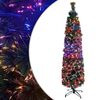 vidaXL Kunstkerstboom met standaard smal 210 cm glasvezel