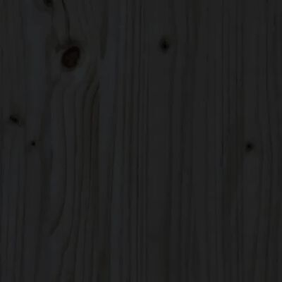 vidaXL Wandhoofdbord 95,5x3x110 cm massief grenenhout zwart