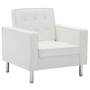 vidaXL Fauteuil Wit 75x70x75 cm Kunstleer