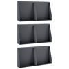 vidaXL Keerwand 6 st 40 x 12 x 40 cm Staal Antraciet