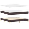 vidaXL Boxspringbed met kussen Donkerbruin 180 x 200 cm Stof