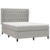 vidaXL Boxspring met matras stof lichtgrijs 140x190 cm