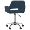 vidaXL Eetkamerstoelen draaibaar 4 st stof blauw