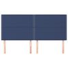 vidaXL Hoofdbord blauw 180x5x118/128 cm stof