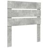 vidaXL Opslag bed met hoofdeinde Beton Grijs 70 x 190 cm Bewerkt hout