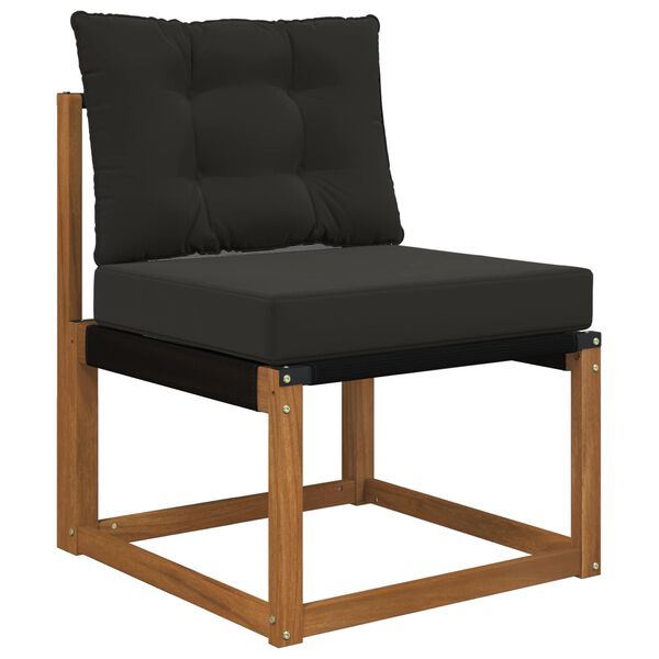 vidaXL Buiten bankkussen 2 pcs Zwart Polyester