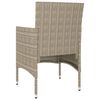 vidaXL 4-delige Tuinstoelen- en voetenbankenset poly rattan beige