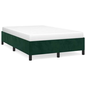 vidaXL Bedframe zonder matras 120x200 cm fluweel donkergroen