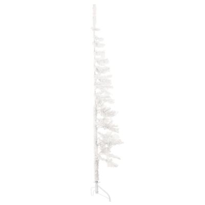 vidaXL Kunstkerstboom half met standaard smal 150 cm wit