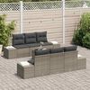 vidaXL Tuin Sofa Set met kussen met opslag 8 pcs Grijs poly rattan