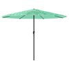 vidaXL Parasol met stalen paal 324x324x247 cm groen