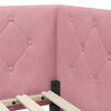 vidaXL Hoekbedframe met matras met hoofdeinde Roze 80 x 200 cm Fluweel