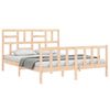 vidaXL Bedframe met hoofdbord massief hout