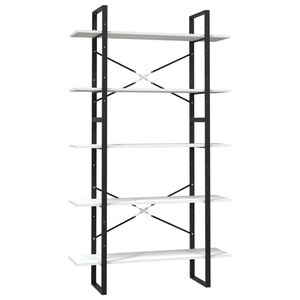 vidaXL Boekenkast met 5 schappen 100x30x175 cm grenenhout wit