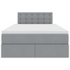 vidaXL Opbergbed met LED met matras Lichtgrijs 120 x 190 cm Stof