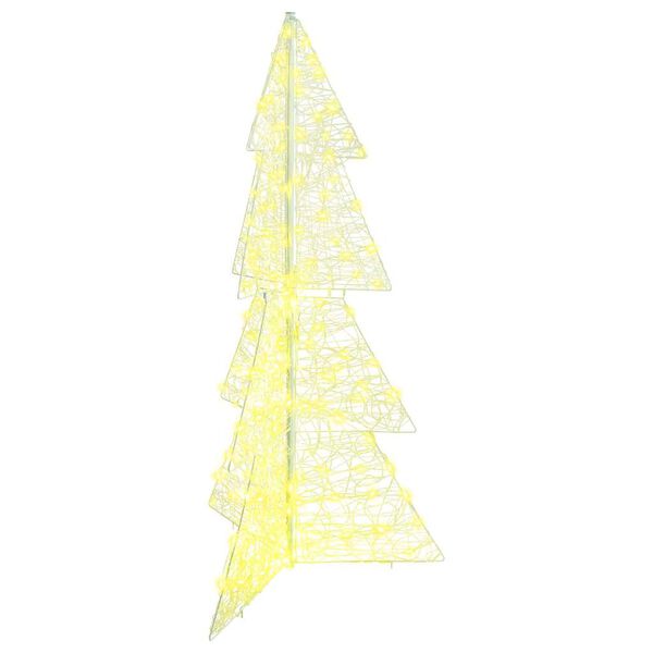 vidaXL Kerstboom met 160 LED Warmwit 150 cm Acryl