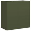 vidaXL Plantenbak 80x40x80 cm koudgewalst staal olijfgroen