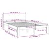 vidaXL Bedframe massief hout 120x190 cm
