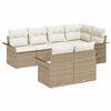 vidaXL Tuin Sofa Set 7 st Beige poly rattan