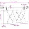 vidaXL Hangend Hoofdeinde Wandgemonteerd Zwart 100 x 55 x 7 cm Stof