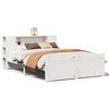 vidaXL Bed met boekenkast zonder matras grenenhout wit 150x200 cm