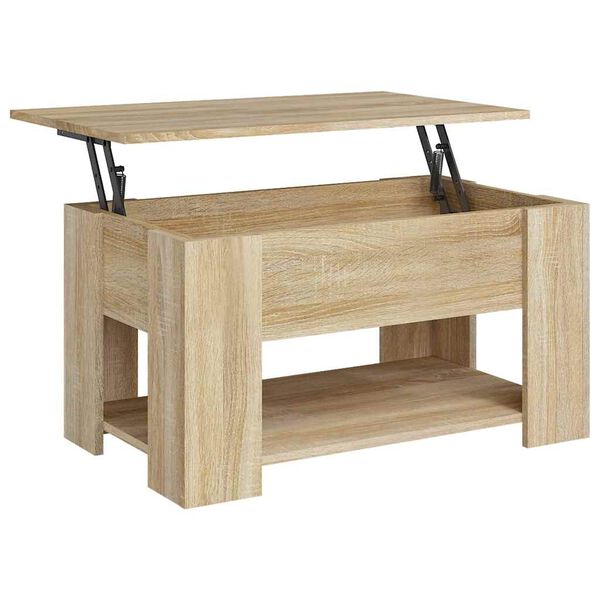 vidaXL Salontafel 79x49x41 cm bewerkt hout sonoma eikenkleurig