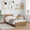 vidaXL Bedframe met hoofdeinde Artisan Eiken 90 x 190 cm Bewerkt hout