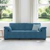vidaXL 3-zitsbank blauw 220x77x82 cm fluweel