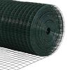 vidaXL Afrasteringspaal Groen 25 x 1 m (16 x 16 mm gaas) Staal
