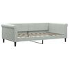 vidaXL Slaapbank 100x190 cm fluweel lichtgrijs