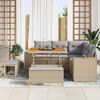 vidaXL Tuin Sofa Set met kussen 8 pcs Beige poly rattan