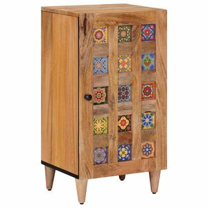 vidaXL Dressoir met opslag Naturel 40 x 33 x 75 cm Massief Mango Hout
