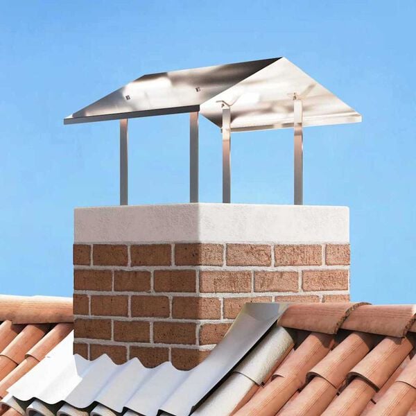 vidaXL Rookkap Zilver 60 x 60 x 38 cm Roestvrij staal