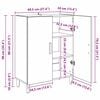 vidaXL Dressoir Oud Hout 70 x 34 x 90 cm Bewerkt hout