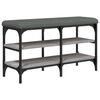 vidaXL Schoenenbankje 82x32x47 cm bewerkt hout grijs sonoma eikenkleur