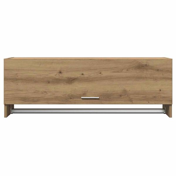 vidaXL Kledingkast 100x32,5x35 cm bewerkt hout artisanaal eikenkleurig
