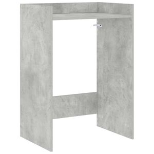 vidaXL Wasmachinekast met opslag Beton 67,5 x 48 x 97 cm Bewerkt hout