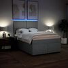vidaXL Boxspring met matras stof lichtgrijs 140x200 cm